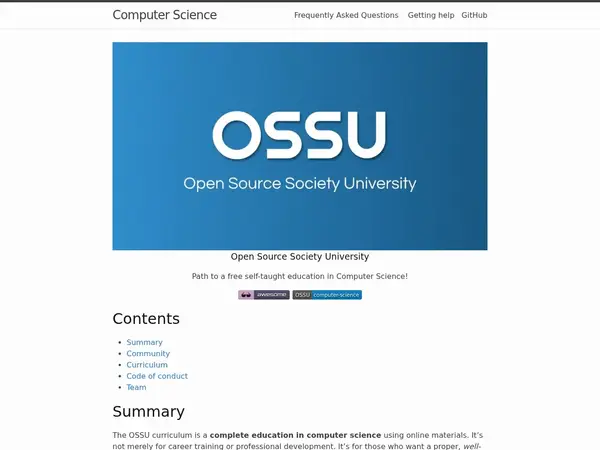 Computer Science home screenshot