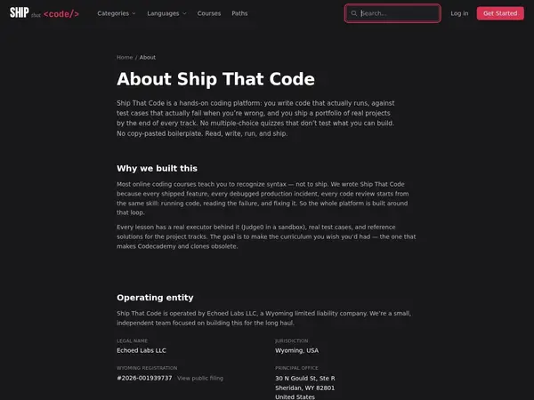 Ship That Code — Build Real Systems, Not Tutorials about screenshot