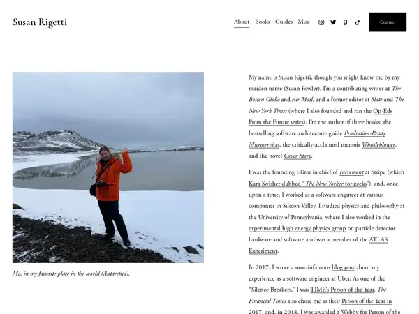 Physics — Susan Rigetti about screenshot