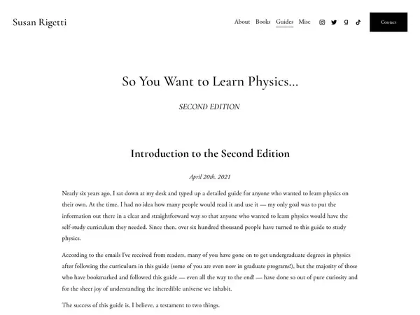 Physics — Susan Rigetti home screenshot
