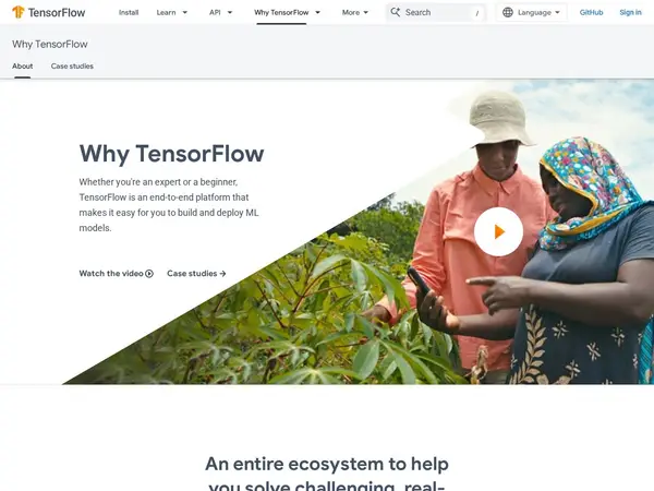 TensorFlow about screenshot